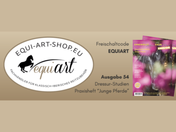 Logo Equi-Art und Cover Junge Pferde plus Code großgeschrieben EQUIART