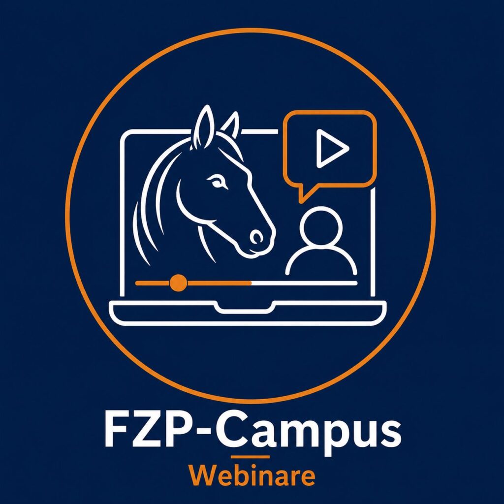 Icon Pferdekopf und Bildschirm: Fair zum Pferd-Camus/Webinare