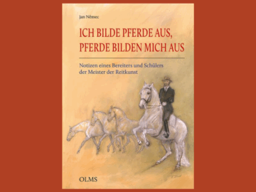 Auf dem Titelbild ist ein Pferd in der Levade zu sehen. Eine Zeichnung von Renate Blank.