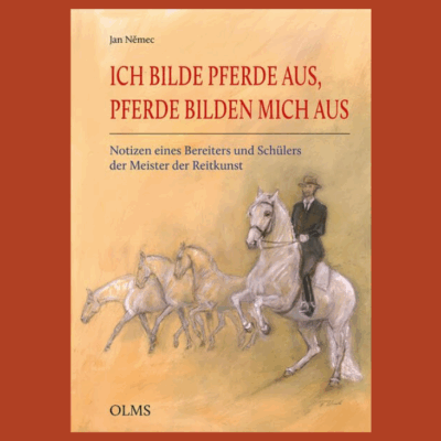 Auf dem Titelbild ist ein Pferd in der Levade zu sehen. Eine Zeichnung von Renate Blank.