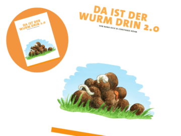 Titelbild mit Zeichnung eines Pferdehaufens, aus dem ein Wurm herausschaut