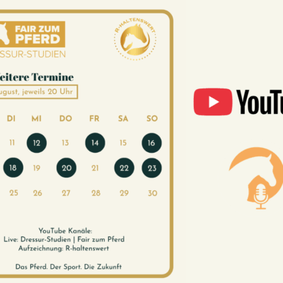 Terminkalender, rechts Youtube- und unser Podcastlogo