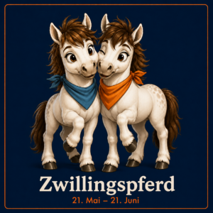 Zwei Ponys sind das Zwillingspferd